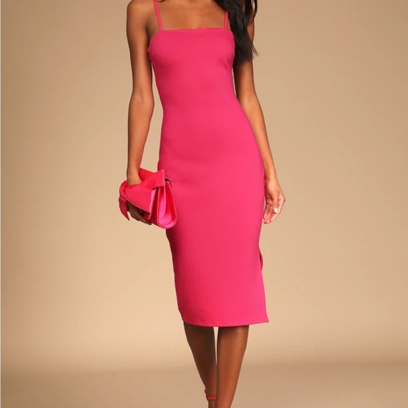 Paulina Purple Bodycon Midi Dress - Picture 3 of 3